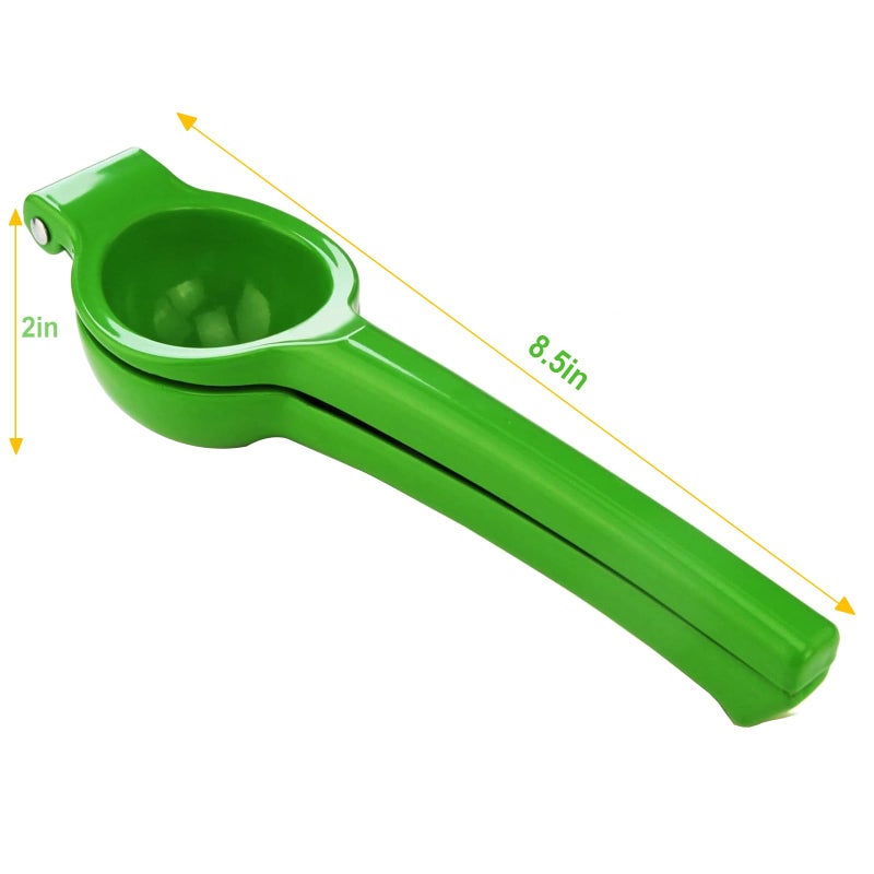 TEZZ Lemon Squeezer, Premium Large Handhelp Lime Juicer for Lemon, Metal Hand Press Citrus Juicer, Lime Squeezer Bar Tool, Manual Citrus Press, Green - Image 4